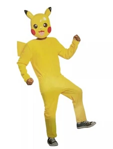 Disguise Pikachu Pokemon Boys 2-PC Jumpsuit & Mask Halloween Costume: 10-12 - Picture 1 of 7