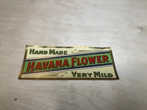ETICHETTA SIGARO VINTAGE FATTA A MANO FIORE DELL'AVANA MOLTO DELICATA #1J - Foto 1 di 2