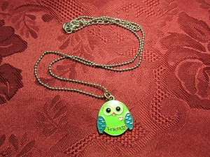 Friends Owl Charm Necklace 18" to 20" Chain - Picture 1 of 1