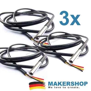 3x DS18B20 Wasserdicht Digital Temperatur Fühler Sensor Raspberry Pi Arduino - Bild 1 von 4