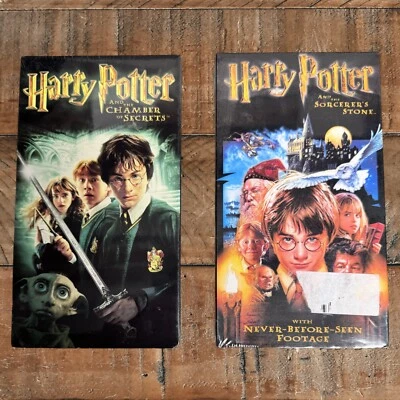 NEW SEALED VHS - Harry Potter and The Sorcerer’s Stone & Chamber Of Secrets - Image 1 of 2