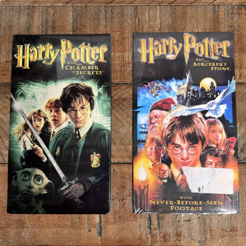 NEW SEALED VHS - Harry Potter and The Sorcerer’s Stone & Chamber Of Secrets - Image 1 of 2