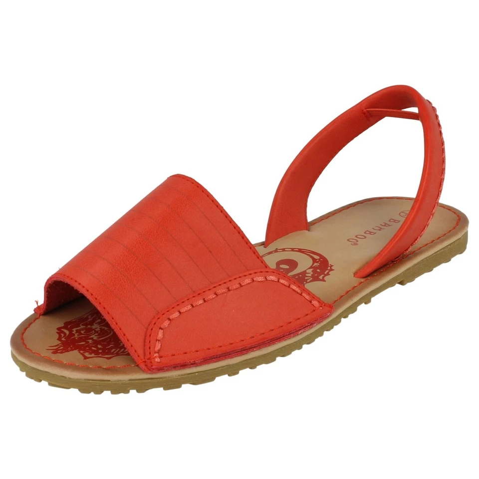 Spot On Mujer Plano Cosido Vamp con Tira Trasera Mula - Imagen 1 de 1