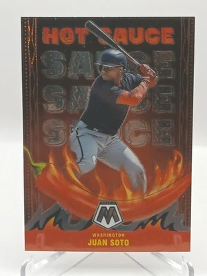 🔥 2022 Panini Mosaic Juan Soto Hot Sauce Insert HS-2 – Washington Nationals 🔥 - Image 1 of 2
