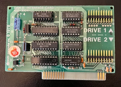 Apple II Disk II Interface Card 650-X104 - TESTED - USED - Image 1 of 2