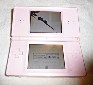 Sistema Nintendo DS Lite Rosa Para Piezas O Reparación Pantalla Superior Daños Japonés - Imagen 1 de 7