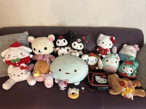 Sanrio Plush Lot Hello Kitty Cinamoroll Kuromi Rilakuma Sumikko Gurashi San-X - Picture 1 of 8