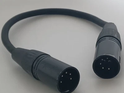 XLR Cable Male to Male 13 inch 5 Pin Male to Male Microphone Cable - Image 1 of 4