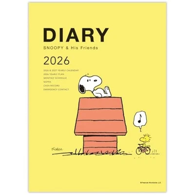 Hallmark Snoopy 2026 A5 Monatlich Hundehütte Planer Gelb Start Okt Zeitplan Buch - Bild 1 von 3
