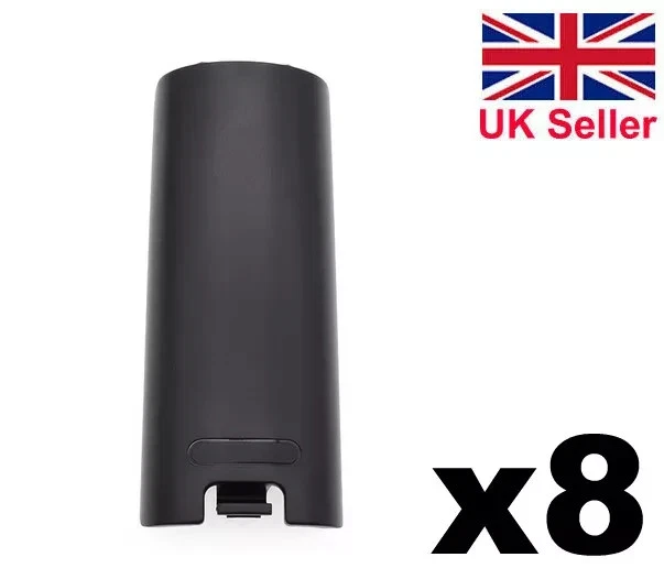 Nintendo Wii Remote Covers Controller Back Battery Cover Black Replacement (x8) - Image 1 of 1