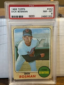 1968 Topps - Dick Bosman #442 - Foto 1 di 2