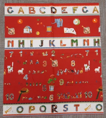 HTF American Jane Patterns ABC 123 Border Print by Sandy Klop 4 Moda 29" x 33" - Image 1 of 4