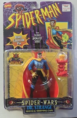 1996 TOY BIZ MARVEL SPIDER-WARS DR. Boneco de ação STRANGE MYSTICAL MORPHING CAPE - Imagem 1 de 4