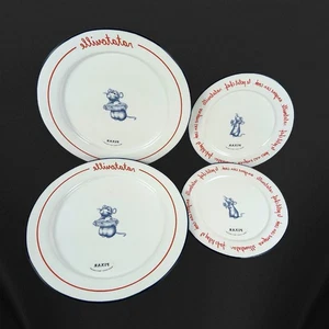 Rae Dunn Pixar Ratatouille Remi 2 Dinner Plate & 2 Salad / Dessert Plates NEW - Picture 1 of 6