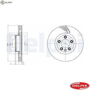 2x BRAKE DISC BG9101C FOR VW TOUAREG/VAN/SUV PORSCHE CGEA/CGFA/CJTA 3.0L 6cyl - Picture 1 of 9