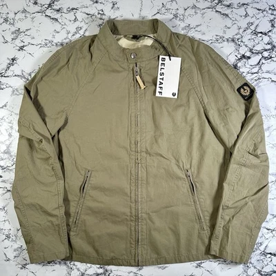 BELSTAFF мужской алоэ зеленый скремблер хлопковая куртка размер UK38 IT48 средний с ЯРЛЫКАМИ - Изображение 1 из 4