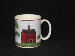 Sakura Warren Kimble Barns Coffee Tea Mug Barn w/ Weathervane Rooster - Picture 1 of 2