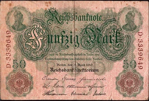Germany Banknote - 1 910 - 50 Marks - Picture 1 of 2