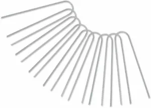 Stakes For Chain Link Fence Metal 6 Inch Galvanized Sturdy Outdoor - Picture 1 of 2