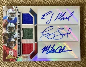 2013 TOPPS FINEST GENO SMITH MANUEL GLENNON REFRACTOR AUTO JERSEY /10 RC ROOKIE - Picture 1 of 3