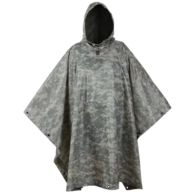 USGI Industries Military Style Multi-Use Rip Stop Rain Poncho (ACU) - Image 1 of 4