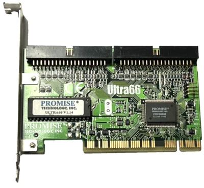 PROMISE ULTRA66 9947-CK 99 94V-0 PCI Ide Scheda Controller V.1.14-TLA:B0-A1-0J-0 - Immagine 1 di 3