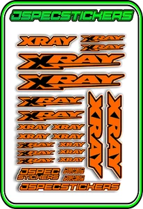 XRAY RC A5 STICKER SHEET NT1 T4 XB9 RX8 ELECTRIC NITRO DECALS R/C ORANGE B - Picture 1 of 7