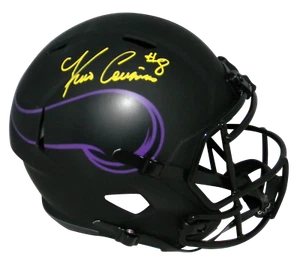 KIRK COUSINS SIGNED MINNESOTA VIKINGS ECLIPSE FULL SIZE SPEED HELMET BECKETT - Picture 1 of 1