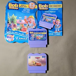 2 V.Smile Cartridges Bob the Builder Busy Day Cars Rev It Up In Radiator Springs - Picture 1 of 11