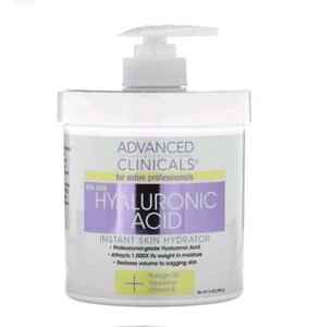 Advanced Clinicals Hyaluronic Acid Instant Skin Hydrator Lotion, 16 Oz, NEW! - Picture 1 of 7