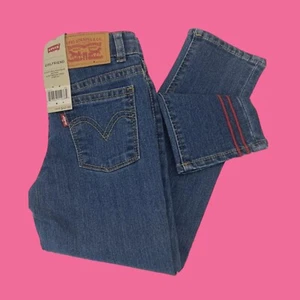 Levi's Girls' Big Girlfriend Size Reg 4 Fit Jeans Adjustable Waistband Mid Rise - Picture 1 of 17