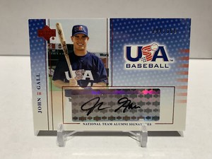 John Gall 2005 USA Baseball National Team Alumni Signatures Black Ink /350