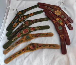 10 schöne Kleiderbügel - Bauernmalerei - Kleiderbügel aus Holz - Handbemalt - Bild 1 von 10
