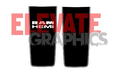 Para Dodge Ram 1500 Rayas Capó Gráficos 3M Calcomanías Adhesivas Vinilo Para 2009-2018 Foto 1 de 4