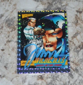 WILDC.A.T.S  CHROMIUM WIZARD PROMO CARD Signed by Artist JIM LEE Autographed - Picture 1 of 2