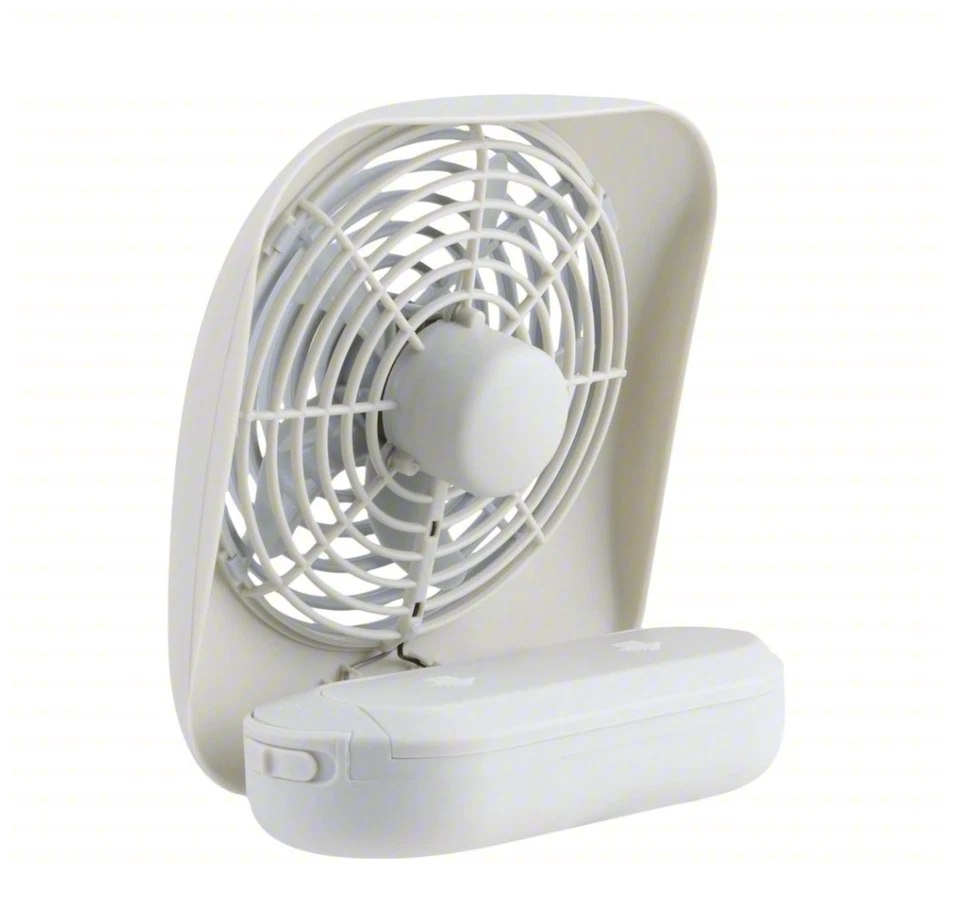 Ventilador de Mesa Treva/O2cool FD05805 5", No Oscilante, 2Velocidades, 3Vdc, Blanco, BATERÍA Foto 1 de 4