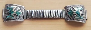 CHARLIE SINGER PEYOTE BIRD NAVAJO STERLING SILVER WATCH ENDS TURQUOISE LOOK - Picture 1 of 6
