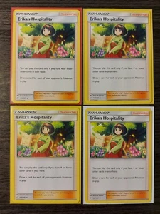 4x Erika's Hospitality 140/181 Pokemon card Team Up NON-holo deck exclusive NM - Bild 1 von 1