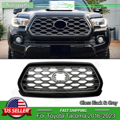 Glossy Black Front Bumper Grill Assembly For 2016-2023 Toyota Tacoma TRD Grille Foto 1 de 4