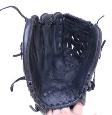 Rawlings Custom Collection Special Edition RBG225WB Black Leather Baseball Glove - Image 1 of 4