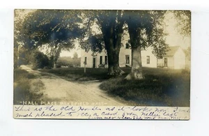 Postal fotográfica Mansfield MA Mass 1907 RPPC, Hall Place, camino de tierra rural - Imagen 1 de 2