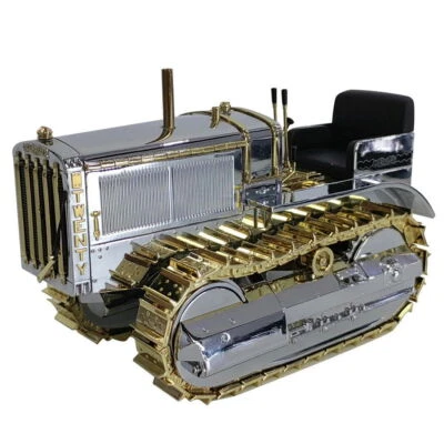 DM 1/16 Cat Twenty Tractor 100th Anniversary Chrome Gold Diecast Model 85760 - Image 1 of 4