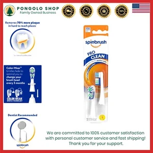 Dentist Recommended Pro Clean Electric Toothbrush Heads, Soft Bristles - 2 Count - Picture 1 of 6