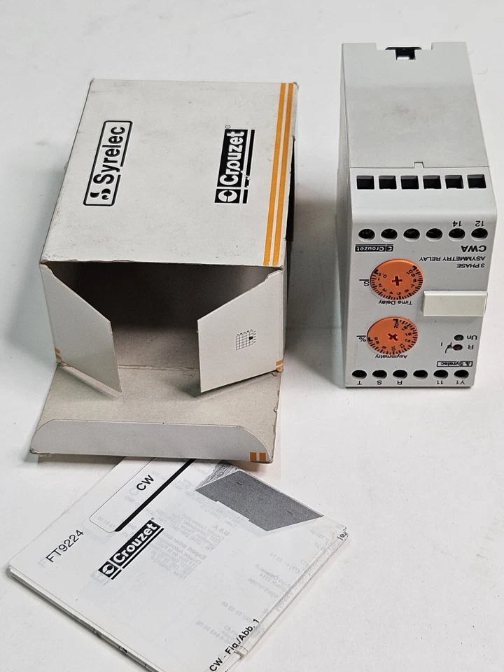 CROUZET SYRELEC CWA 3PHASE ASYMMETRY RELAY 84 892 110 - Image 1 of 3