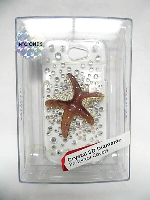 Mybat HTC ONE S Crystal 3D Diamante Bling STARFISH Transparent Phone Cover - Image 1 of 4