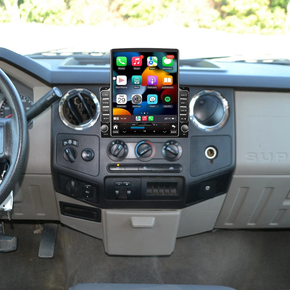 Radio estéreo para automóvil Android 14 CarPlay GPS navegación para Ford F-550 Super Duty 2006-2012 Foto 1 de 4