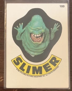 1988 OPC O-PEE-CHEE Fright Flicks Puzzle White Border Ghostbusters Slimer #100 b - Picture 1 of 2