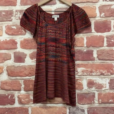 Camisa Top John Paul Richard Mujer Mediana Pequeña Multicolor Rayas Informal Tejida Foto 1 de 4