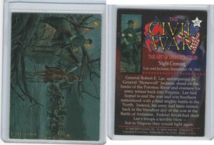 1996 Mort Kunstler, Civil War, #87 Crossing, Robert E Lee, Stonewall Jackson