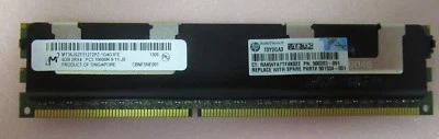 HP 500203-061 4GB 1X4GB 1333MHZ PC3-10600 CL9 Dual Rank ECC Server Memory SDRAM - Image 1 of 4